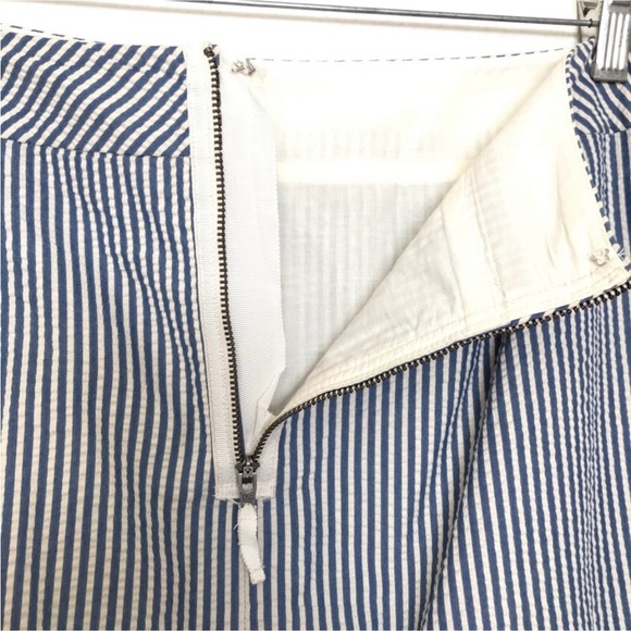 J.Crew 6 the pencil Skirt blue off white skirt - Picture 13 of 16